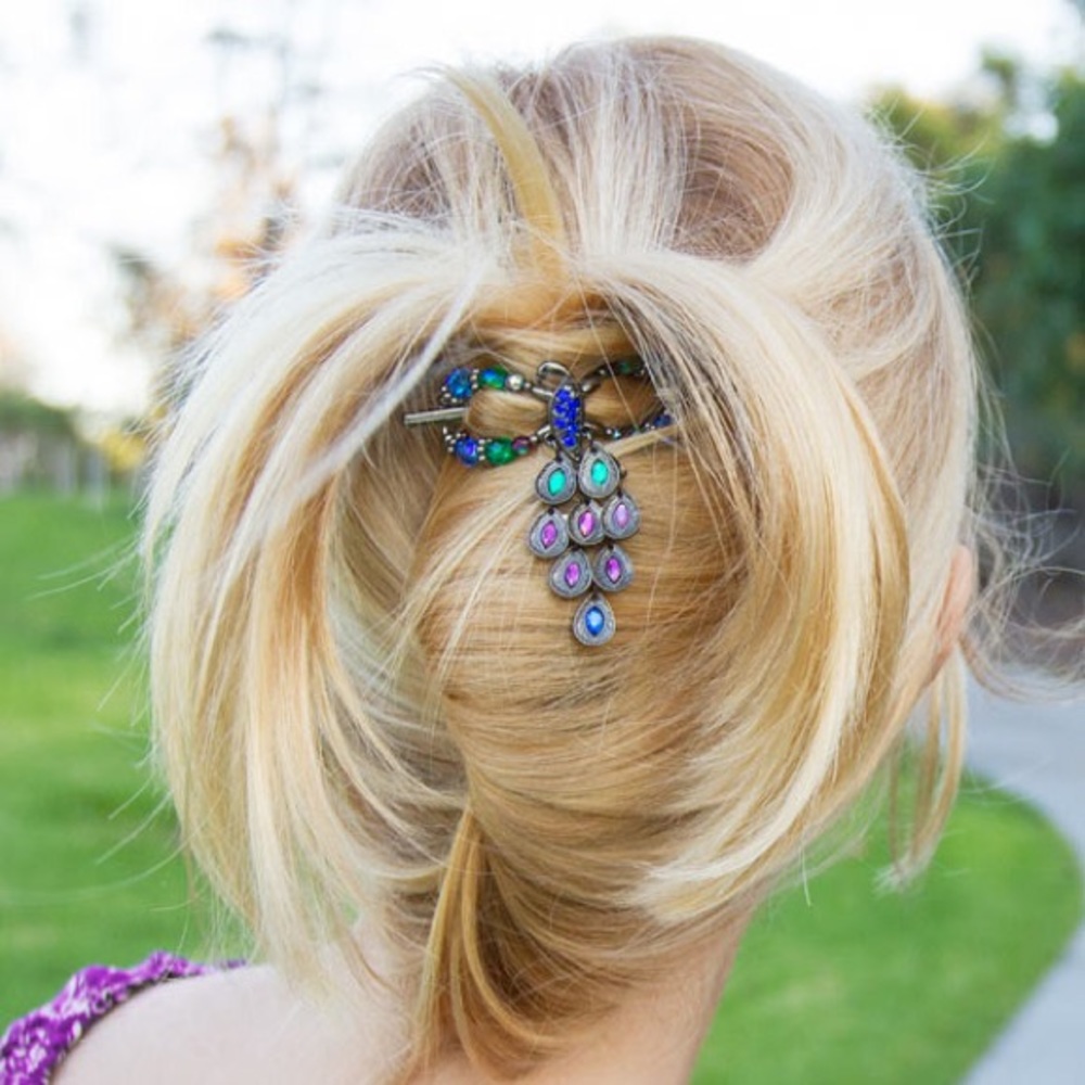 Lilla Rose Colors On Parade Flexi Hair Clip Sz SM